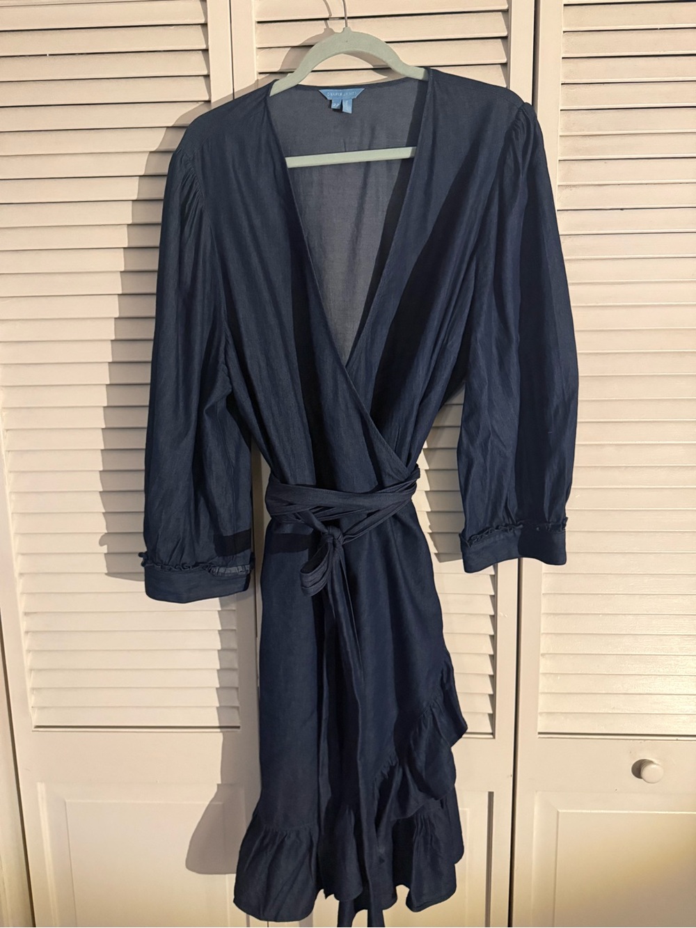 Draper James  Wrap-Style Ruffle Hem Dress - Picture 2 of 6